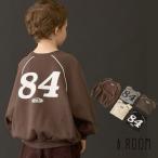 2025秋冬新作 b-ROOM MNCM 毛玉バイバイ裏毛 スウェット No.9854231 ビールーム 子供服 長袖 トレーナー ゆったり プリント ロゴ カッコイイ カジュアル 可愛い