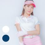ショッピングプティプラ 細身 ゴルフウェア レディース 肩メッシュ配色ポロシャツ C230205-01 韓国ゴルフウェア 小さいサイズ プチプラ ポロシャツ ゴルフ 韓国ブランド プティオール