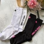 ショッピングプティプラ ゴルフウェア レディース ★ロゴハイソックス C2247-03 韓国ゴルフウェア 安い プチプラ リブ ソックス 靴下 ゴルフ女子 可愛い 韓国ブランド プティオール