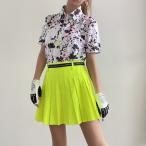 ショッピングプティプラ 大きめ カラーペイントポロシャツ C240408-01 韓国ゴルフウェア  大きいサイズ 半袖 安い プチプラ ポロシャツ ゴルフ女子 可愛い 韓国ブランド プティオール