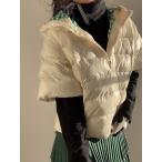 ショッピングプティプラ ゴルフウェア レディース 中綿ハーフスリーブブルゾン k231206-01 韓国 半袖 ベスト ブルゾン 安い プチプラ 白  プティオール