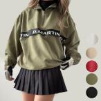 ロゴラインピーチスキンプルオーバー K250901-01 韓国ゴルフウェア レディース トップス カジュアル 大きいサイズ 薄手 秋  安い プチプラ 無地 プティオール