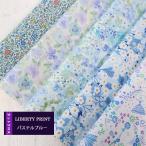 カットクロス　＜パステルブルー＞　パステル　シンクオブミー　小物　ハンドメイド　花柄　LIBERTY　 はぎれ 5種類セット　 約30×25cm　リバティ