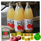 内祝 ギフト ジュース りんごジュース ストレート 信州 送料無料 リンゴジュース 1,000ml×4本
