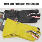 ショッピングjam JAM'S GOLD BADGOOD WINTER LEATHER GLOVE　JGG-992　レザーグローブ　バイカー　ロング　バイカー　冬用　シャーク　ユニーク　あたたか