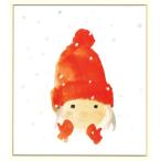 色紙　No.48『赤い毛糸帽の少女』