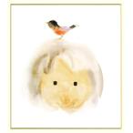 色紙　No.49『小鳥と少女』