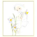 色紙　No.59『水仙のある母子像』