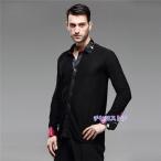 S/M/L/XL/2XL мужской латиноамериканский Dance для рубашка мужчина бальные танцы костюм верхняя одежда Dance одежда фирма . тренировка надеты для соревнований постановка черный warutsu