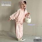 桜色 ジャージ 上下セット 女の子 ピンク キッズ スウェット セットアップ パーカー フード付き スウェットパンツ 綿100% 女児 娘 ガールズ スポーツウェア 春