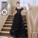 ドレス 大人 ピアノ発表会 ドレス 演奏会 ロング丈 結婚式 パーティードレス ロングドレス 編み上げ お呼ばれ 袖あり 高級感