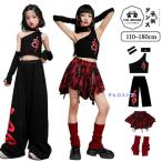 ショッピングダンス 衣装 ヒップホップ 赤 黒 キッズダンス衣装 女の子 セットアップ 派手 へそ出し 原宿系 ダンス衣装 ヒップホップ トップス パンツ キッズダンス 長袖 ヒップホップ k-pop衣装 子供