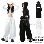ショッピングダンス 衣装 ヒップホップ 黒 白 女の子 ダンス衣装 フード付き トップス ガールズ ジャズ へそ出し 長袖 トップス キッズダンス ヒップホップ 子供服 発表会 ジャズ レッスン着 練習着 韓