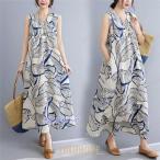 ワンピース マキシワンピース リゾートワンピ ノーカラー ノースリーブ ハワイアン 夏 ロングワンピース マキシワンピ マキシワンピ リゾート リゾートワンピー