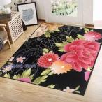 ホットカーペットカバー 2畳 ラグマット 洗えるラグ 200×300cm 大きめ 床暖房 冬用ラグ おしゃれ かわいい ダイニング リビング 蝶々 ブルー 長方形