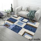 ショッピングホットカーペットカバー ラグ ラグマット カーペット スミノエ 洗濯機OK 防ダニ ホットカーペットカバー 床暖房対応 耐熱 北欧 地中海 抽象模様 南欧 2畳 長方形 洗える 滑り止め