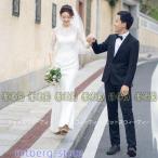 ウェディングドレス レース スレンダードレス ウエディングドレス 二次会 花嫁 パーティードレス 披露宴 ブライダル 結婚式 ロングドレス シンプル 上品 前撮り