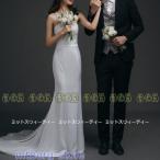 ウェディングドレス ロングドレス マーメイドライン ビスチェ 結婚式 ウエディングドレス 二次会 花嫁 前撮り エレガント サテン シンプル リゾート ワンピース