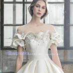 ショッピングコンクール ウェディングドレス プリンセスラインドレス ウエディングドレス オフショルダー 二次会 花嫁 パーティードレス 披露宴 ブライダル 結婚式 ロングドレス 演奏会