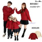 親子ペア ニット セーター 秋冬 クリスマス リンクコーデ 親子 ペアルック カップル セーター 家族お揃い トップス 男女兼用 夫婦 新年祝い お歳暮 冬 ギフト ニ