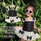 みずぎ 子供水着 一体型 ワンピース型 キッズ 水着 セパレート スクール水着 ビーチウェア キャミソール スクエアネック  ショートパンツ レース リボン付き 女