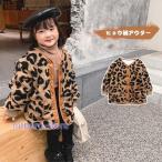 ショッピング韓国子供服 韓国子供服　キッズ コート ヒョウ柄 ボウコート 子供服 子ども服 女の子 秋冬アウター ラシャコート　アウター　あたたかい