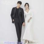 ショッピングウェディング 新品ウェディングドレス ウェディングドレス白 パーティードレス マーメイド V襟 簡約 花嫁ロングドレス 結婚式 トレーンライン 二次会 お呼ばれ 挙式hs05295