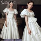 秋 ウェディングドレス ドレス フォーマルドレス ウエディング エレガント パーティードレス 花嫁ロングドレス ワンピース結婚式 二次会 挙式hs6558