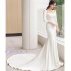ショッピングウェディング 新品ウェディングドレス ウエディングドレス白 パーティー 可愛い 花嫁ロングドレス 結婚式 トレーンライン 二次会 フォームドレス お呼ばれ 挙式hs6798