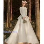 ショッピングウェディング 新品ウェディングドレス ウエディングドレス白 パーティー 可愛い 花嫁ロングドレス 結婚式 トレーンライン 二次会 フォームドレス お呼ばれ 挙式hs6797