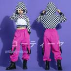 ショッピングダンス 衣装 ヒップホップ キッズダンス衣装 セットアップ ヒップホップダンス衣装 韓国 キッズ ダンス衣装 ヒップホップ チェック柄トップス チアダンス ヒップホップ  HIPHOPダンス衣装