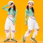 キッズダンス衣装 韓国 かっこいい 派手 黒 セットアップ ヒップホップ ダンス衣装 へそ出し  パンツ 上下2点セット ステージ衣装 練習着 発表会