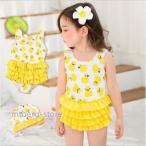 ショッピング子供水着 子供水着 女の子ワンピース オールインワン水着 アヒル柄 フリル スイムウェア 韓国 水着 可愛い 速乾 紫外線カット キッズ用90 100 110 120 130 140xm かわいい