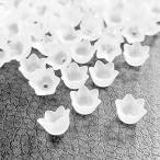 Yahoo! Yahoo!ショッピング(ヤフー ショッピング)アクリル　ビーズ パーツ 小さな透かしフラワー 【 約60個 】 すずらん フロスト フラワービーズ 透かし