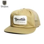 ショッピングメッシュキャップ BRIXTON ブリクストン メッシュキャップ トラッカーキャップ GRADE ロゴワッペン ベージュカーキ系 帽子 メンズ