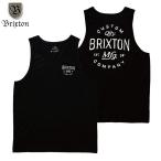 Brixton желтохвост k камень TANK TOP майка Logo принт чёрный черный 