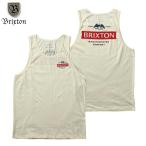 Brixton желтохвост k камень TANK TOP майка Logo принт "теплый" белый слоновая кость неотбеленная ткань 