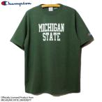 チャンピオン T1011 カレッジプリント MICHIGAN ミシガン ロゴ Tシャツ 緑 モスグリーン Champion ティーテンイレブン USA製 アメリカ製