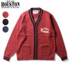 HOUSTON ヒューストン ニットカーディガン チェーンステッチ 刺繍 アメカジ カークラブ ホットロッド