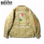 ショッピング柄 HOUSTON ヒューストン ベトジャン ベトナムジャケット キルティング マップ柄 地図柄