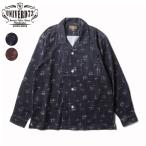 ショッピング柄 コーデュロイオープンシャツ カスリ柄 ユニバード72 UNIVERD72