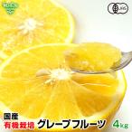 ショッピング除草剤 国産 有機グレープフルーツ 4kg 熊本県産 有機JAS 有機栽培 化学肥料・除草剤・防腐剤不使用 大きさおまかせ 柑橘 酸味が強いダンカン種 自宅用 発送期間4〜5月