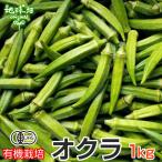 オクラ 1kg 有機栽培 鹿児島県産 有機JAS 化学肥料・農薬不使用 おくら 生 ネバネバ おひたし 和え物 冷蔵便 無農薬 発送期間6〜10月