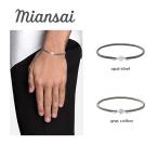 Miansai ミアンサイ ブレスレット メンズ Nexus Rope Bracelet, Sterling Silver Nexus Cotton Rope Bracelet, Sterling Silver