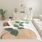 チェアマット デスクマット 葉柄 ゲーミングチェアカーペット 大きめ カーペット マット 長方形 カーペット 滑り止め付き 床保護 防音