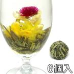 工芸茶 水中花籠 6個入り 中国茶葉 花茶 ジャスミン茶 花が咲くお茶 ギフト 送料無料メール便