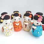 ぬいぐるみ ぬいぐるみ 舞妓人形（刺繍 水玉2） 舞妓さん 舞妓 京都 花街 お土産 プレゼント 刺繍 水玉 水玉模様 ドット 可愛い ちりめん細工館
