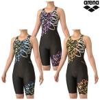 【返品・交換不可】アリーナ フィットネスワンピーススパッツ（オープンバック・ハーフレッグ・ぴったりパッド）AS5FWF15L レディース 2025AW メール便対応