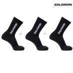  Salomon Every ti свет Crew 3P носки черный LC2911400 2026SS носки 3 пара комплект почтовая доставка соответствует 