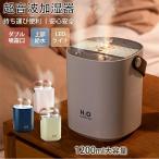加湿器 超音波式 デュアル噴霧口 1.2L 1200mAh スチーム式加湿器 加湿機 自動停止機能 静音 上から給水 省エネ 節電 エコ 長時間加湿 冬の乾燥対策